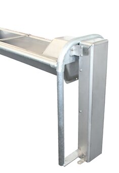 Bijtbescherming kantelbare drinkbak onder, inox Bijtbescherming kantelbare drinkbak onder, inox