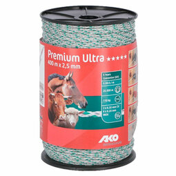 AKO Premium Ultra schrikdraad wit/groen 2.5mm- 400m