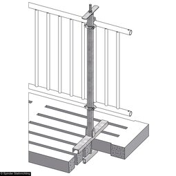 Roosterpaal 2" x 140 cm