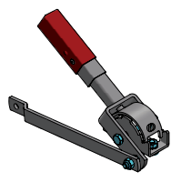 Bedieningshendel binnensluiting voor zelfsluitend voerhek Bedieningshendel binnensluiting voor zelfsluitend voerhek