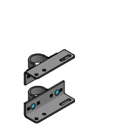 Stel voerhekbevestigingen aan standpijp 2", 5-10 cm