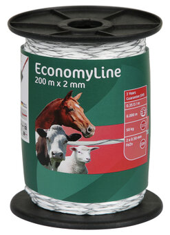 AKO EconomyLine schrikdraad wit -kruisgewikkeld- 200m AKO EconomyLine schrikdraad wit -kruisgewikkeld- 200m