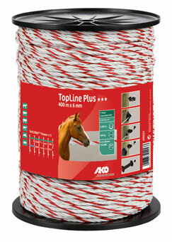 AKO TopLine Plus schrikkoord wit/rood 6mm-400m TriCOND AKO TopLine Plus schrikkoord wit/rood 6mm-400m TriCOND
