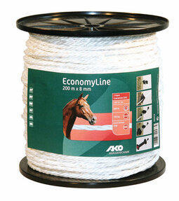 AKO EconomyLine schrikkoord wit 8mm-200m AKO EconomyLine schrikkoord wit 8mm-200m