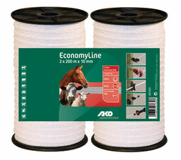 AKO EconomyLine schriklint wit 1cm-200m *2-pack* AKO EconomyLine schriklint wit 1cm-200m *2-pack*