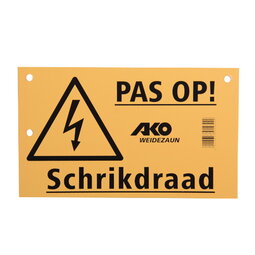 AKO Bordje "pas op schrikdraad"