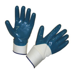 Handschoen blauw NBR met kap Keron. Handschoen blauw NBR met kap Keron.
