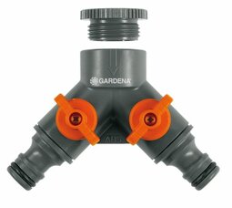 2-weg ventiel 21 mm (1/2") en 26,5 mm (3/4") Gardena 2-weg ventiel 21 mm (1/2") en 26,5 mm (3/4") Gardena