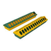 Kuikenvoerbak kunstst. 50cm geel/groen Kuikenvoerbak kunstst. 50cm geel/groen